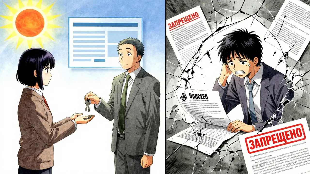 Сравнение двух судебных путей: безопасная сдача дома и крах сделки по переуступке с запретом регистрации.