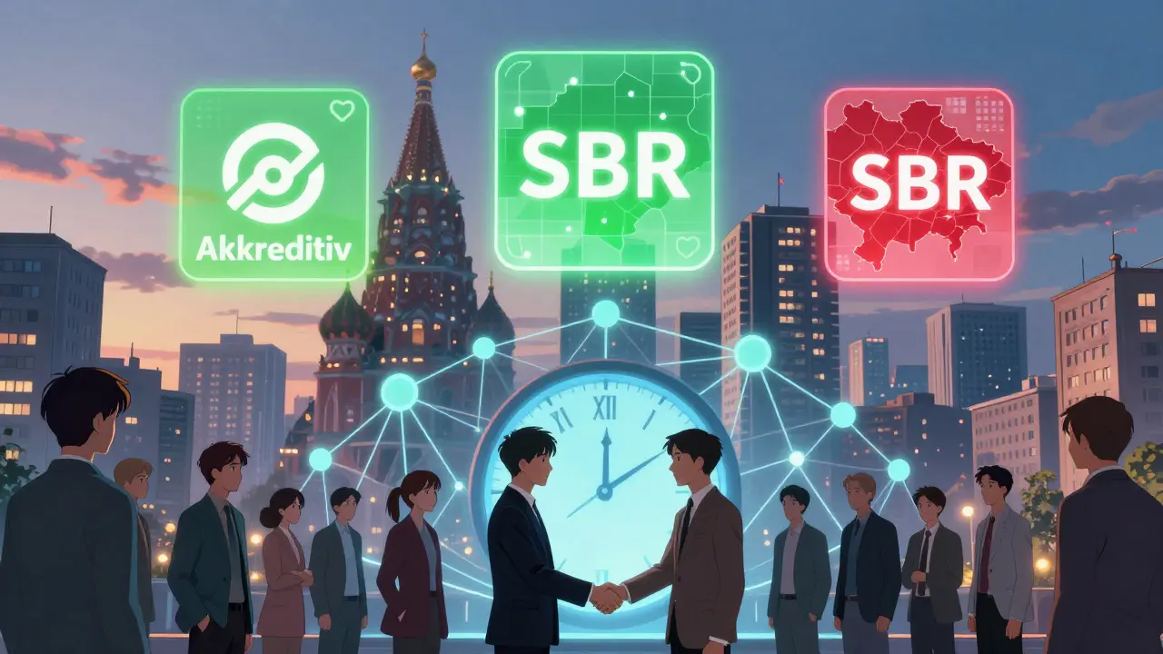 Голографические системы безопасных расчетов над городом, символизирующие будущее недвижимости.