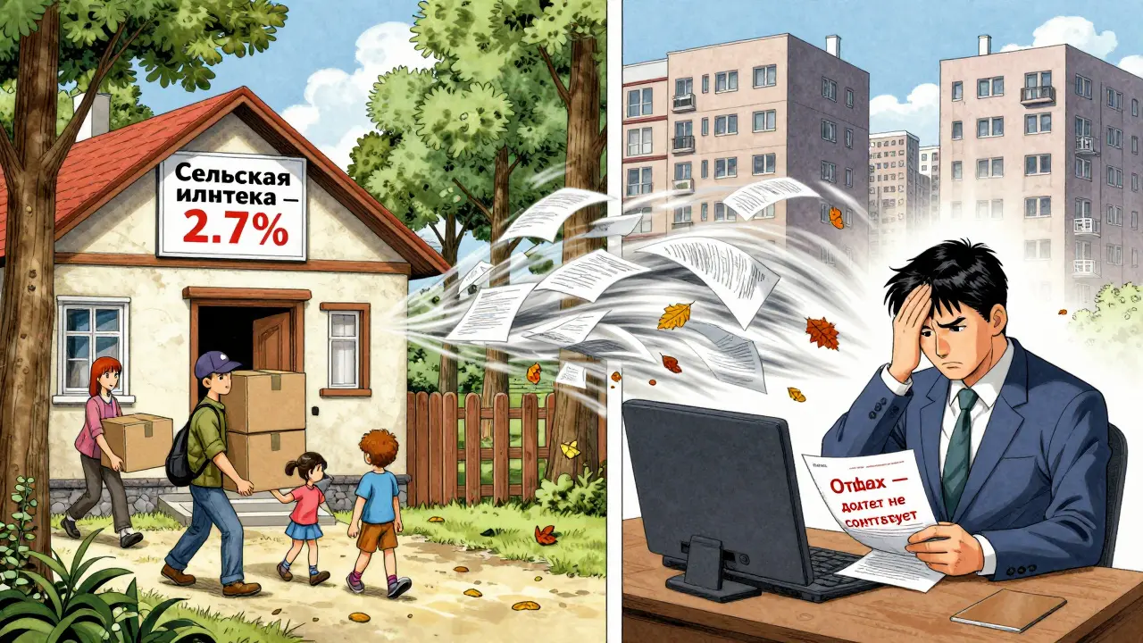 Семья переезжает в село с льготной ипотекой, в то время как в городе их отказывают из-за дохода.