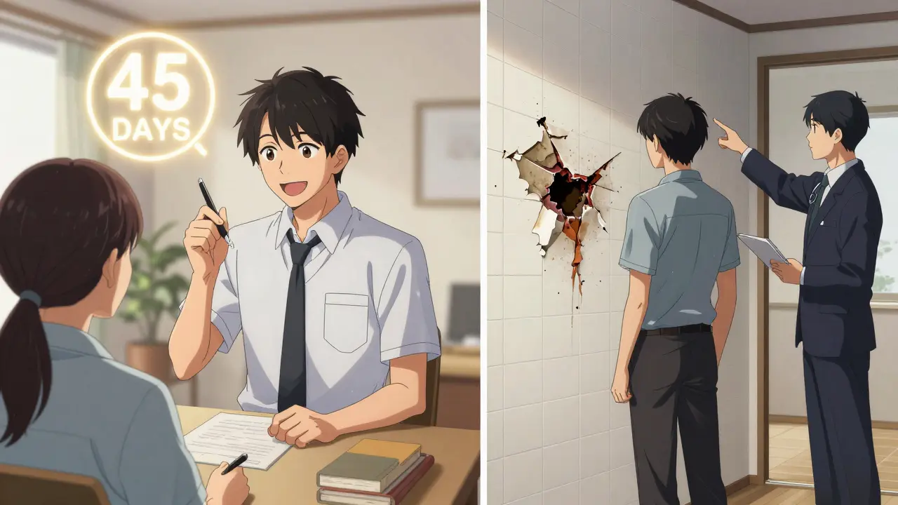 Сравнение: застройщик давит подписать акт слева, а покупатель с инспектором обнаруживает скрытый дефект справа.