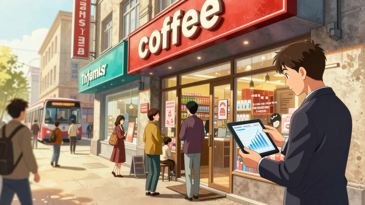 Живой уличный ритейл в Екатеринбурге: кофейня, аптека, салон, арендатор смотрит на рост доходов.