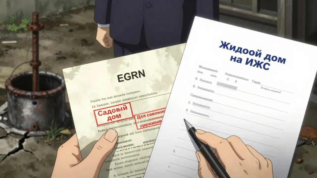 Документы: садовый дом и жилой дом на ИЖС в сравнении с юридическими штампами.