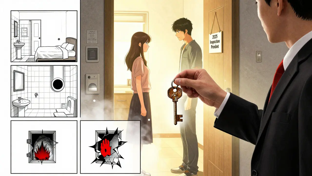 Ключ, который ломается, ведёт в квартиру с призрачными незаконными перепланировками, окрашенными в красный.