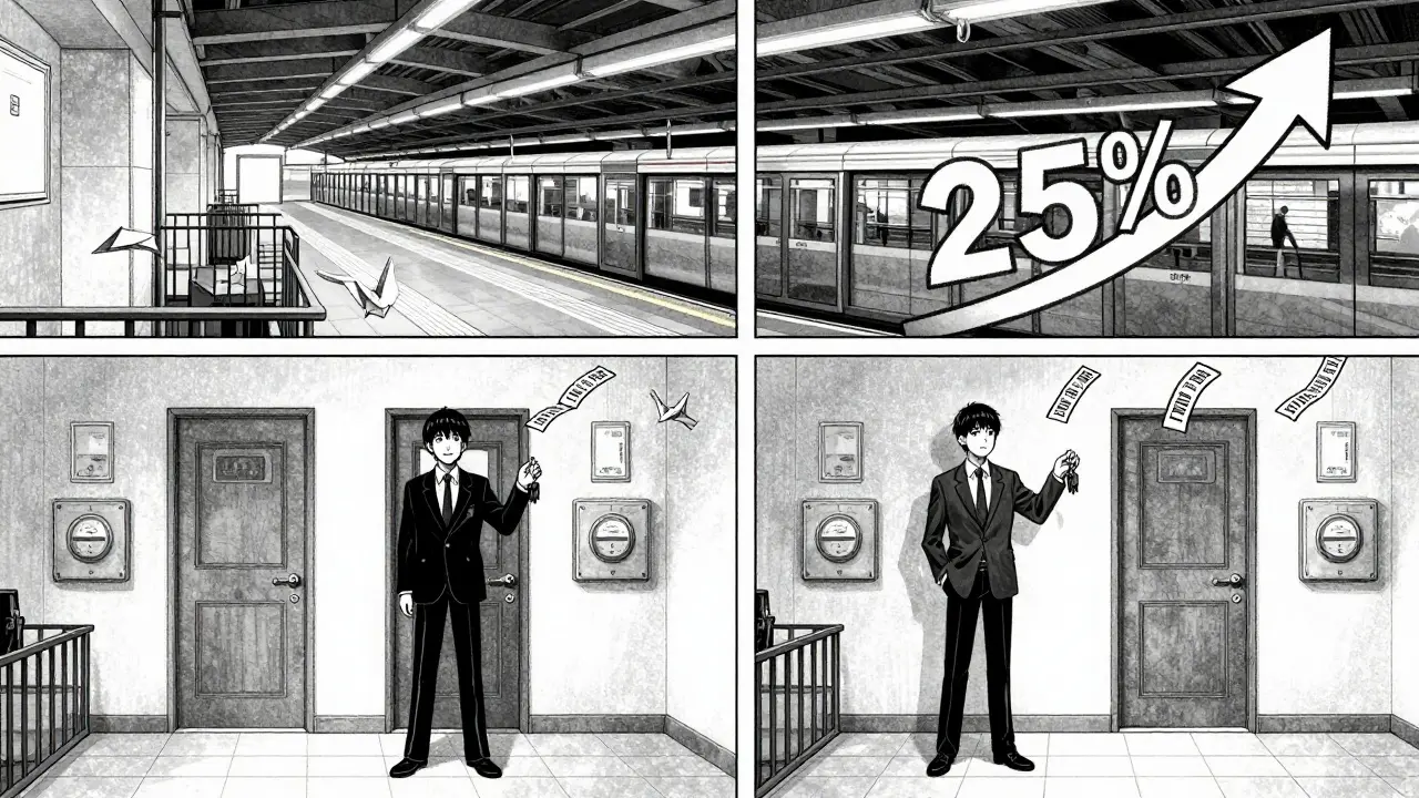 Однокомнатная квартира разделена на две студии с двумя входами и ростом цены.