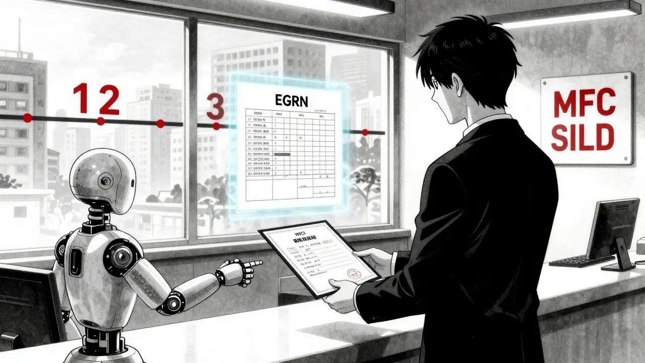 Продавец получает электронное свидетельство о регистрации права в МФЦ с голографической выпиской.