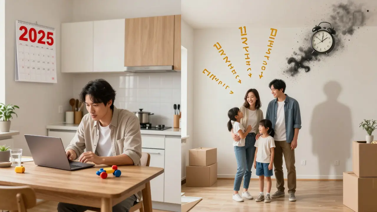 Сравнение: до и после рефинансирования ипотеки — хаос и спокойствие в одной сцене.