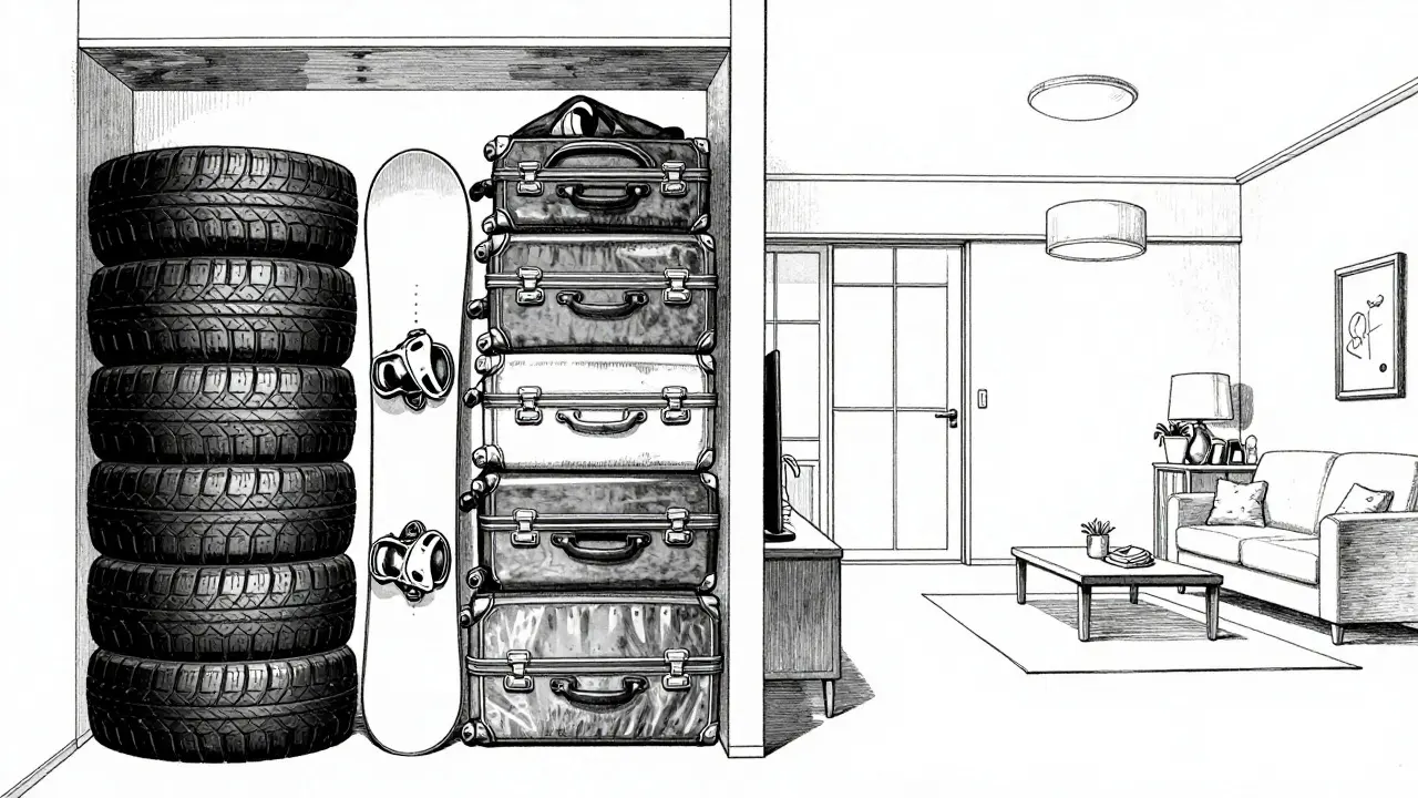 Сравнение организованной кладовой и просторной комнаты в стиле гэкига