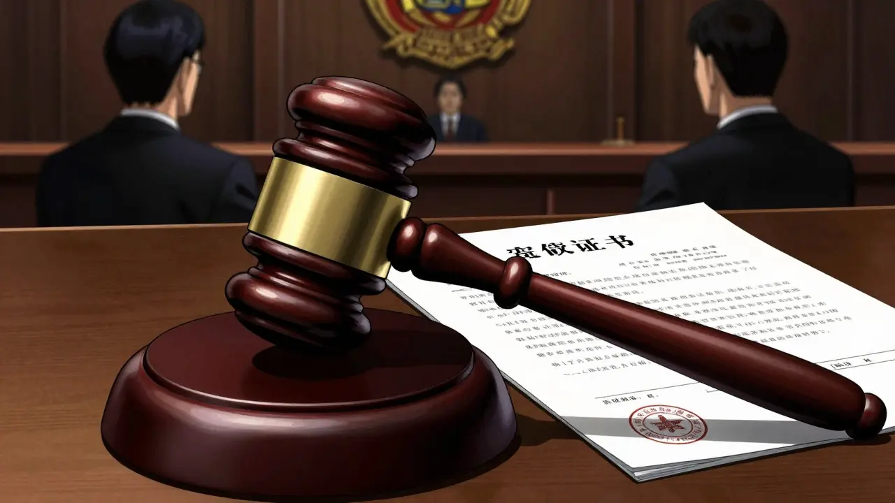 Судебный молоток и отчет об оценке недвижимости на столе в зале суда