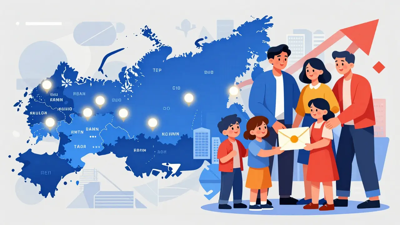 Счастливая семья получает возврат налогов